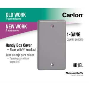 1-Gang Blank Handy Box Cover (Gray)