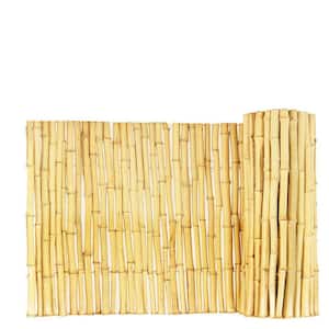 1 in. D x 3 ft. H x 8 ft. W Natural Bamboo Fence Decorative Rolled Fencing Panel
