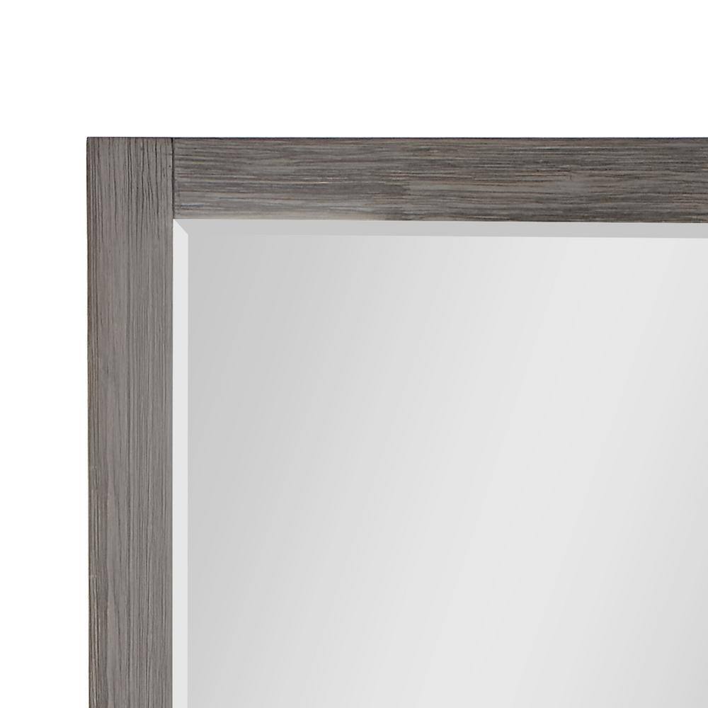 Ivy 28" Silver Rectangular Wood Bathroom Mirror