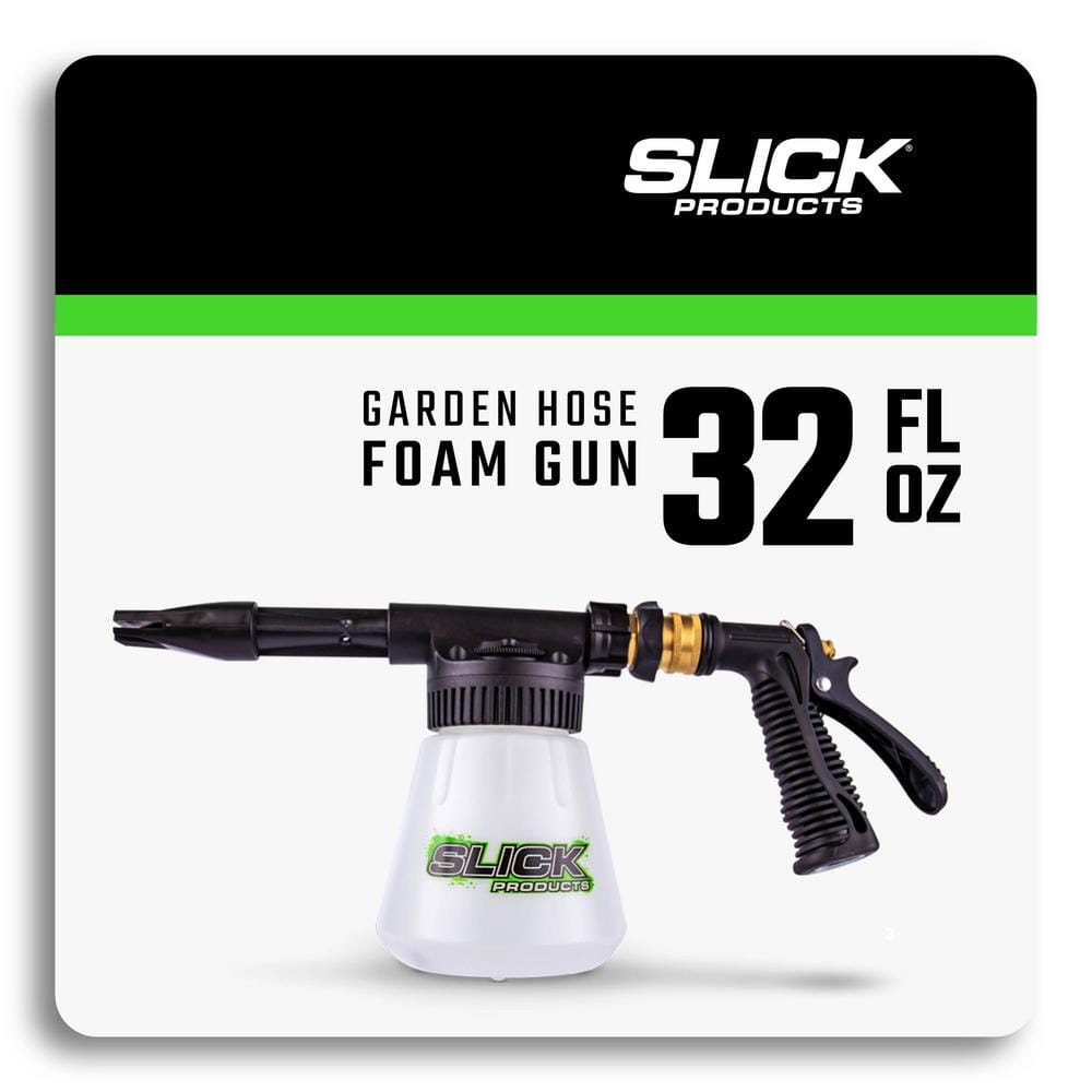 Slick Products Garden Hose Foam Gun, Scrub Brush, and Off-Road Wash Super  Concentrated Extra-Thick Soap Safely Removes Heavy Dirt and Mud From Dirt