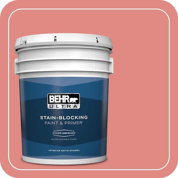 BEHR ULTRA 5 gal. Home Decorators Collection #HDC-SP16-12 Begonia Extra Durable Satin Enamel Interior Paint & Primer