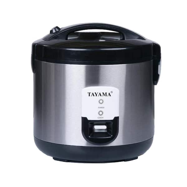 Tayama 3 qt. Black Stainless Steel Electric Non-Stick Hot Pot Multi-Cooker  with Steamer and Glass Lid TMC-130SB - The Home Depot