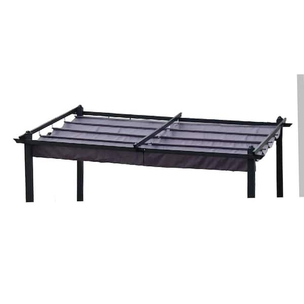 Unbranded 13 ft. x 10 ft. Replacement Canopy Top Cover Fabric for Outdoor Patio Retractable Pergola Sun-shelter Canopy in Gray