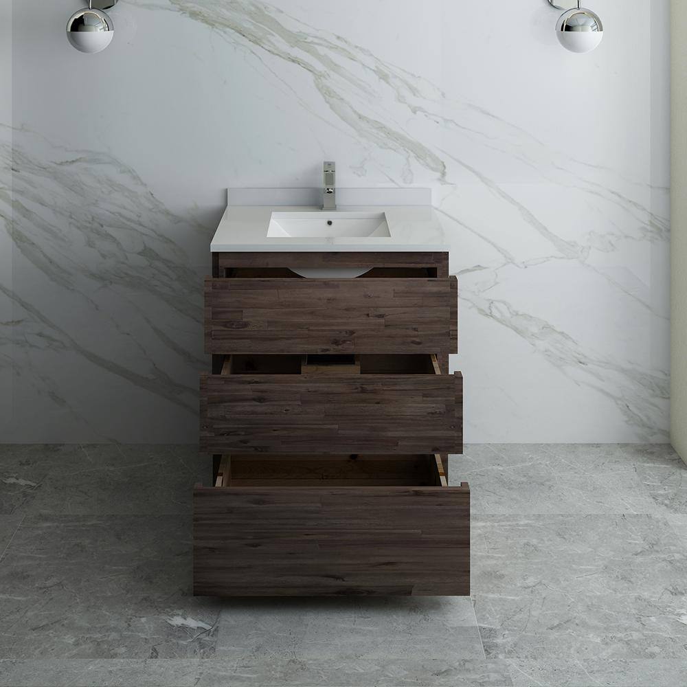 Formosa 30'' Brown Quartz Top Single Vanity