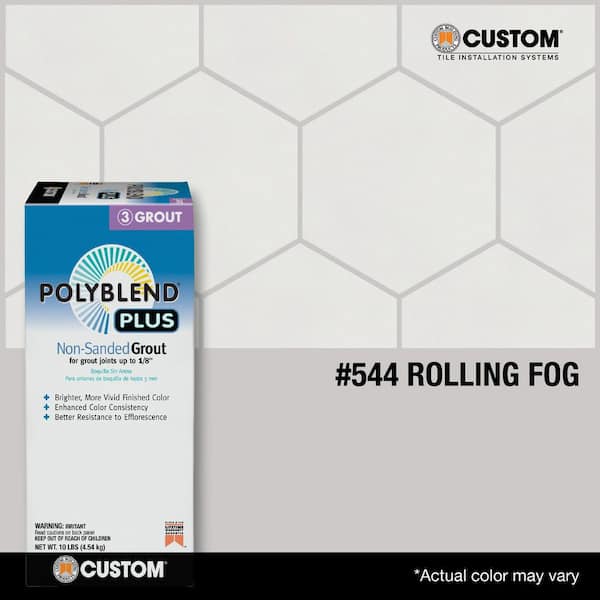 Polyblend Plus #544 Rolling Fog 10 lb. Unsanded Grout