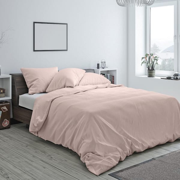 American Colors Heritage Rose Blush Solid King Cotton Duvet Cover
