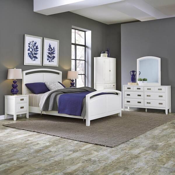 Home Styles Newport 5-Piece White Queen Bedroom Set