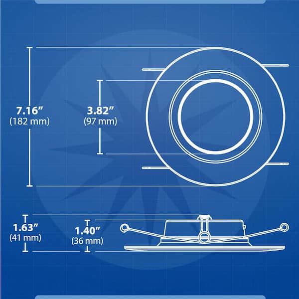 NICOR IXD 6 in. White Selectable CCT Housing Required Integrated