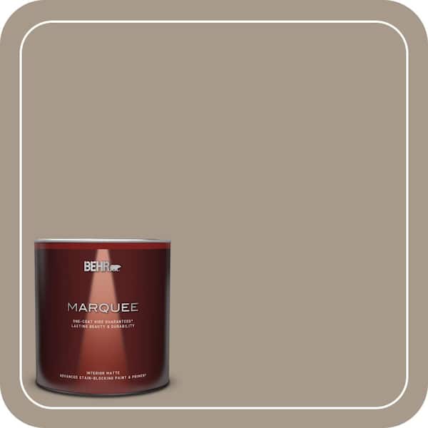 BEHR MARQUEE 1 qt. #BXC-10 Warm Stone Matte Interior Paint & Primer