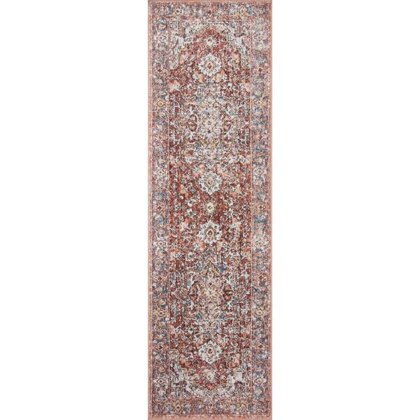 Reviews for LOLOI II Cassandra Rust/Blue 2'6" x 7'9" Vintage Bohemian Runner Area Rug Pg 1