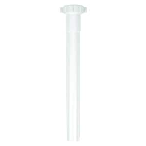 1-1/4 in. x 12 in. White Plastic Slip-Joint Sink Drain Extension Tube