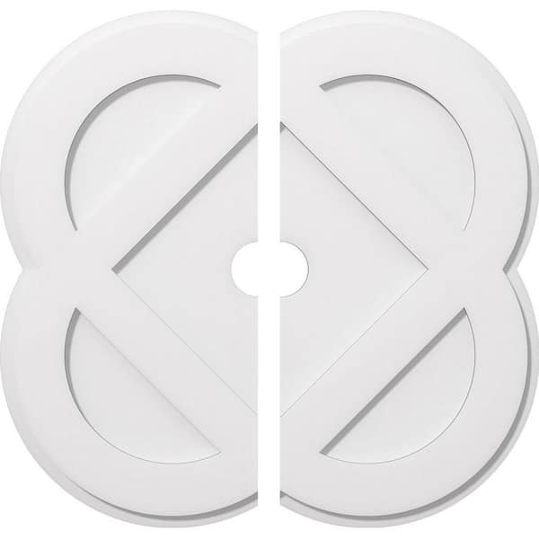 1 in. P X 11-1/4 in. C X 28 in. OD X 3 in. ID Charlotte Architectural Grade PVC Contemporary Ceiling Medallion Two Piece