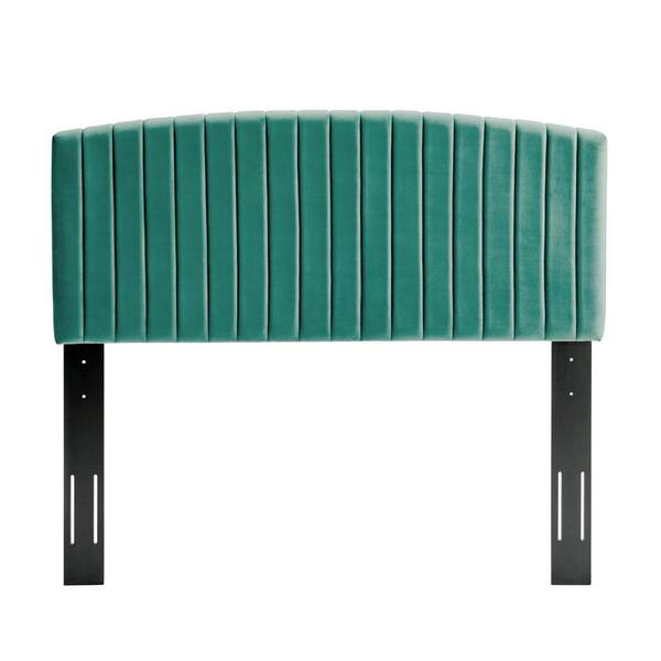 MODWAY Rebecca Performance Velvet Twin Headboard in Teal