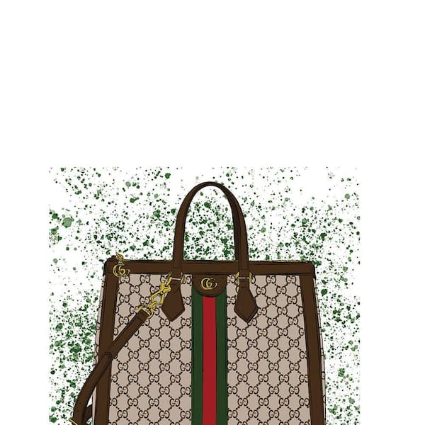 VENICE BEACH Collections Glam Fashion Purse Bag by Fairchild Paris 1-Piece Unframed Abstract Poster Art Print 20 in. x 30 in.