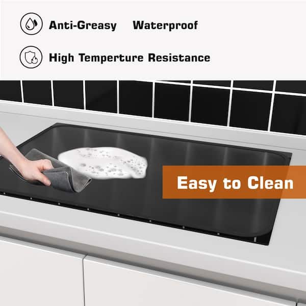 Large Induction Cooktop Protector Mat, Translucent Magnetic