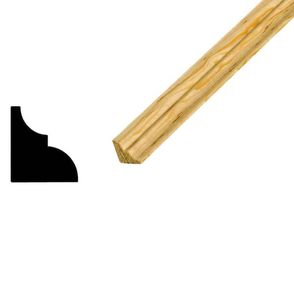 Woodgrain Millwork WM 147 1/2 in. x 9/16 in. Solid Pine Glass Bead Moulding