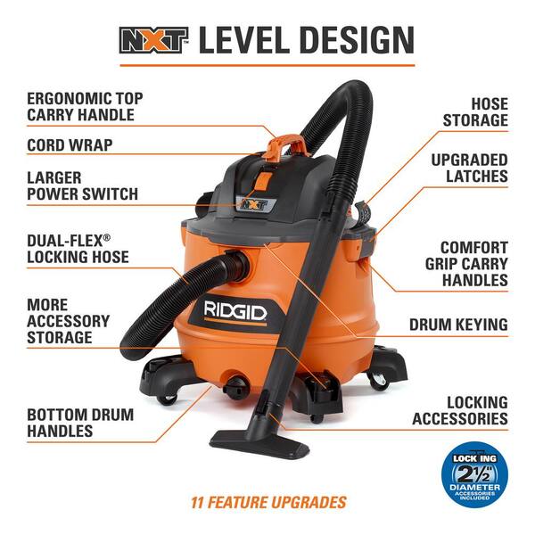 RIDGID 14 Gallon 6.0-Peak HP NXT Wet 