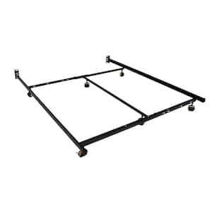 Low Profile Premium Lev-R-Lock Queen Adjustable All Sizes Bed Frame with 6-Legs