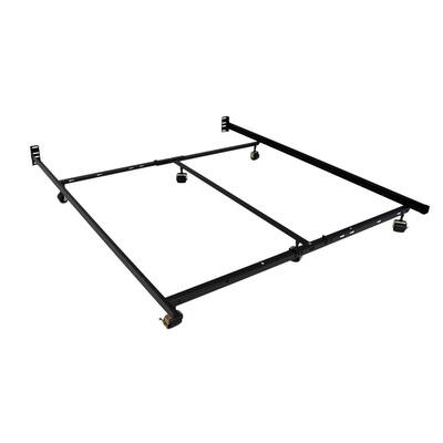 Low Profile Premium Lev-R-Lock Queen Adjustable All Sizes Bed Frame with 6-Legs