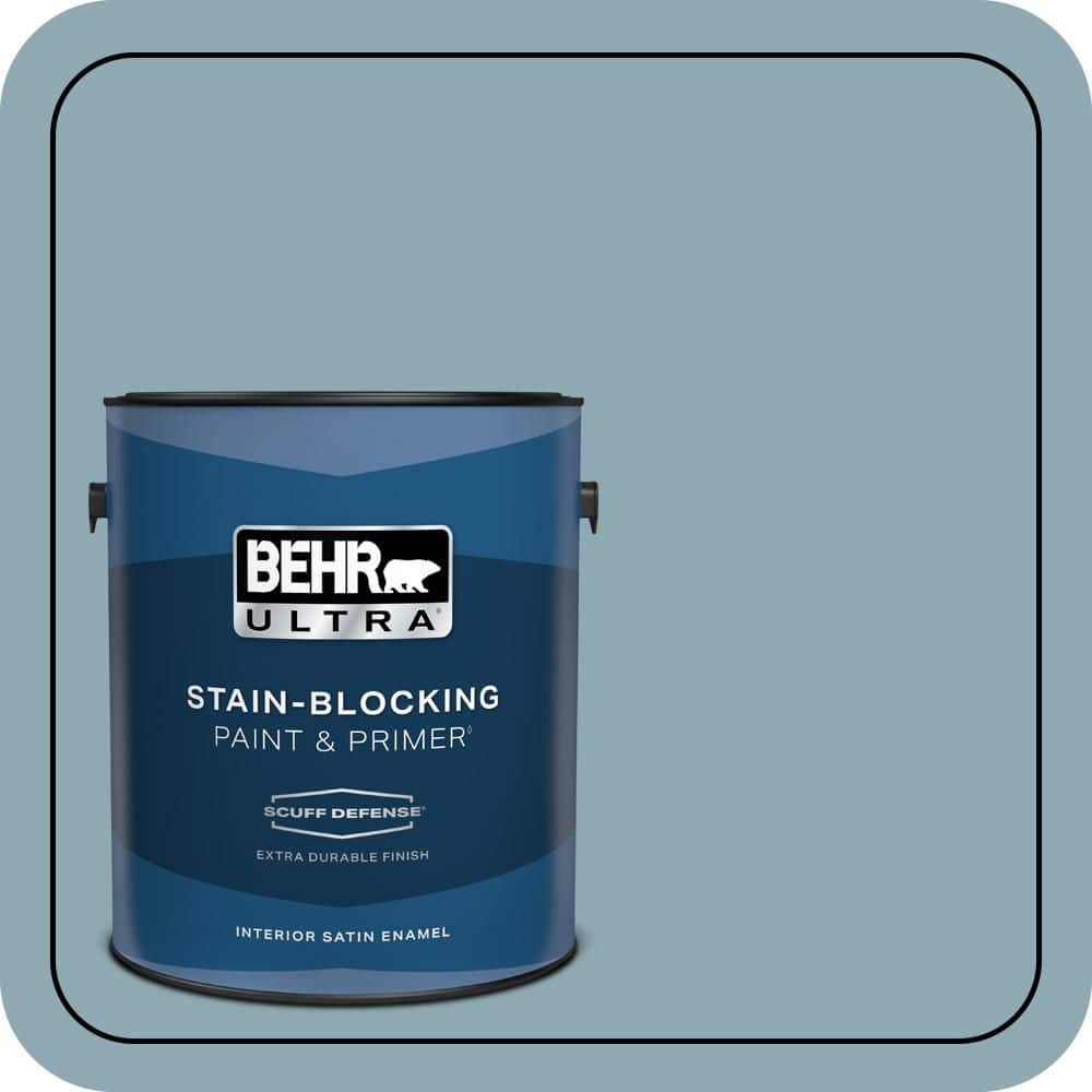 1 gal. #530F-4 Newport Blue Extra Durable Satin Enamel Interior Paint & Primer price history on PriceWatchPro