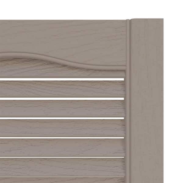 Builders Edge 14.5 in. x 36 in. Louvered Vinyl Exterior