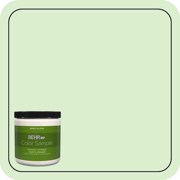 BEHR PREMIUM PLUS 8 oz. #430A-2 Seafoam Spray Semi-Gloss Interior/Exterior Paint & Primer Color Sample