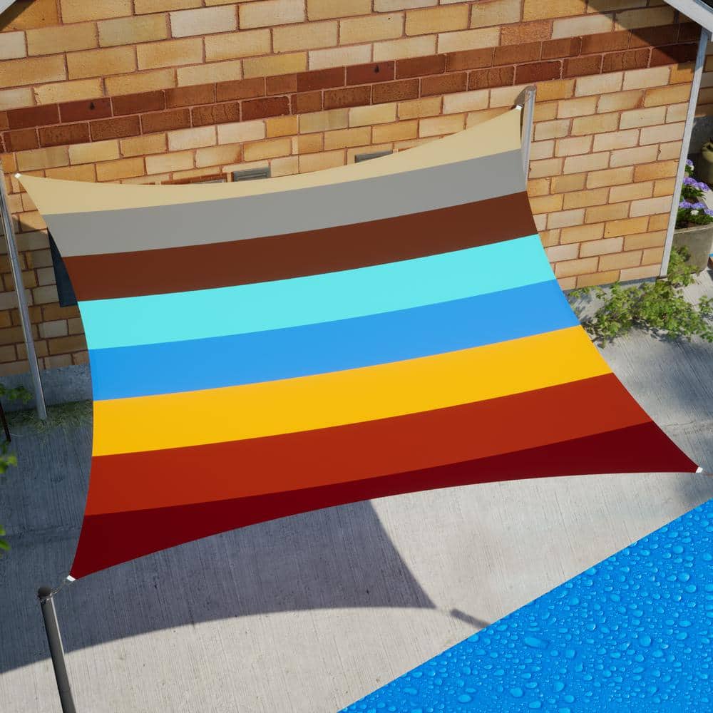Beige 9.5' x 9.5' Waterproof Square Patio Shade Sail