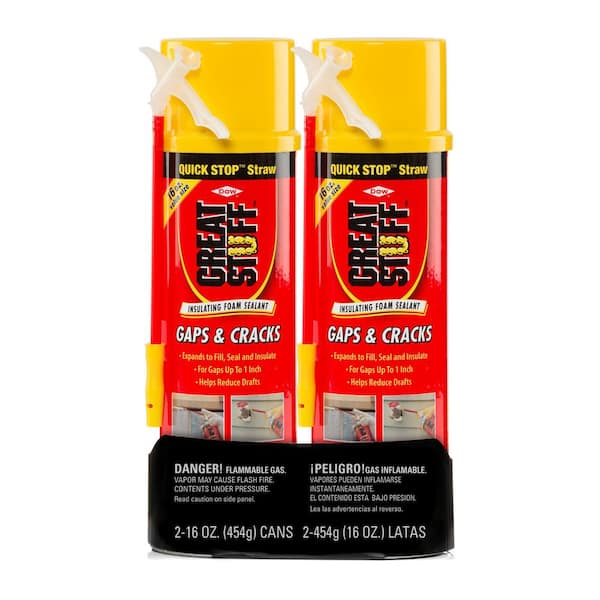 GREAT STUFF 16 oz. Gaps and Cracks Insulating Foam with QUICK STOP Straw (2-Pack)