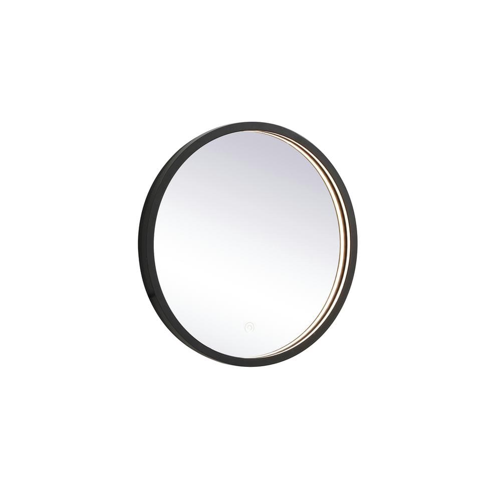 Timeless Home 18 in. W x 18 in. H Modern Round Aluminum Framed LED Bathroom