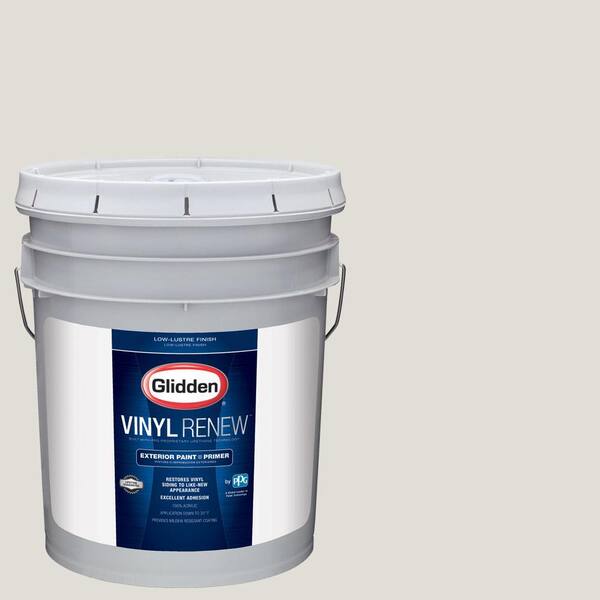 Glidden Vinyl Renew 5 gal. #HDGWN48 Toasted White Low-Lustre Exterior Paint with Primer