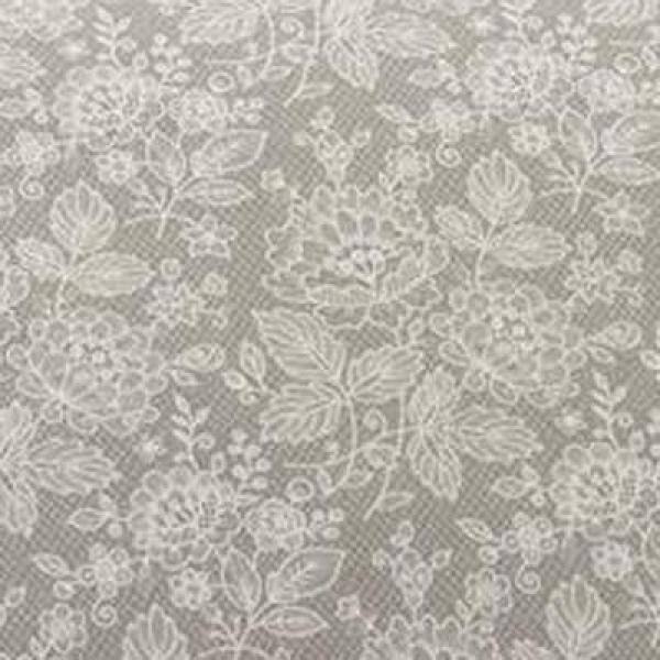King Gray Floral Micro Flannel Sheet Set