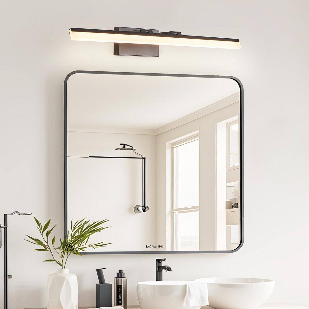 32 in. 1-Light Modern Bathroom LED Vanity Light-Black Metal Wall Light for Mirror, Dressing Room or Sink Area price history on PriceWatchPro