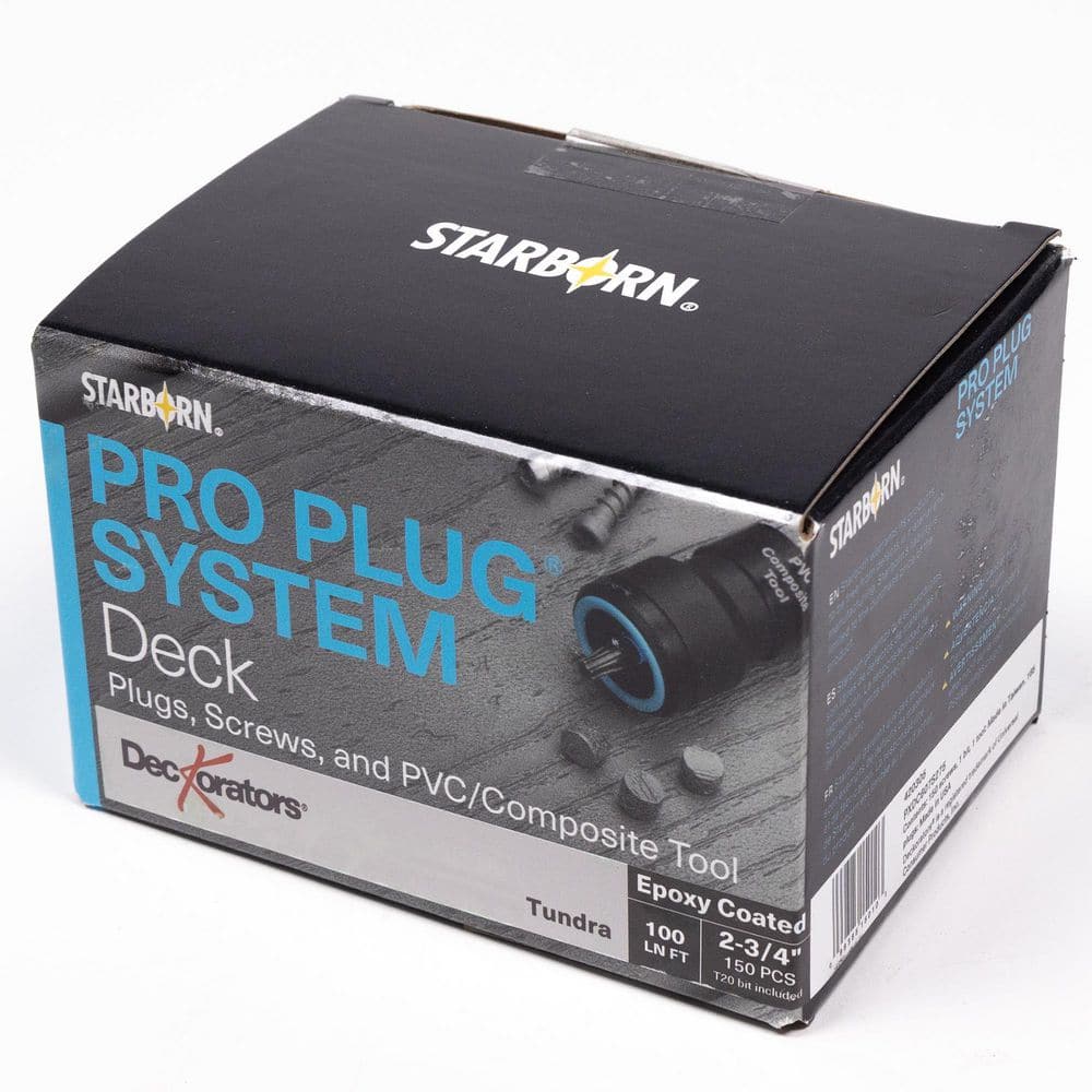 Voyage #10 x 2-3/4 in. Star Trim Head Pro Plug System Composite Deck Hardware Pack 100LF Tundra (150-pieces) price history on PriceWatchPro