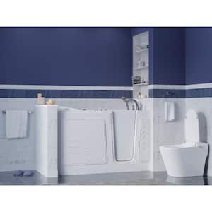 HD Series 60 in. Right Drain Quick Fill Walk-In Whirlpool Bath Tub with Powered Fast Drain in White