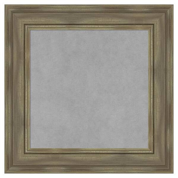 Amanti Art Alexandria Greywash 22 in. x 22 in. Framed Magnetic Board