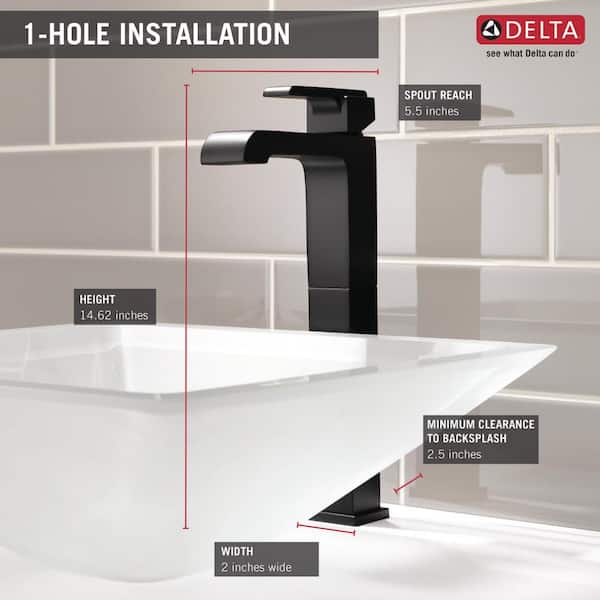Delta Ara Single Hole Single-Handle Vessel Bathroom Faucet in