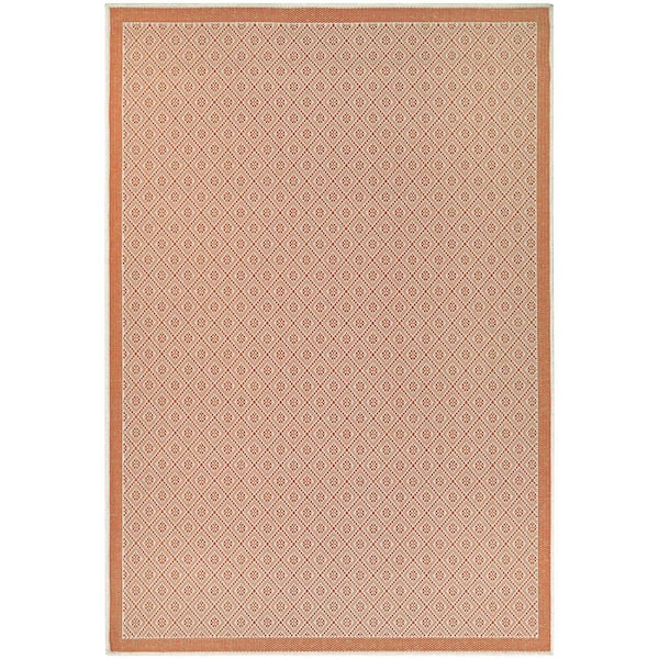 Monaco Sea Pier Sand-Salmon 9 ft. x 13 ft. Indoor/Outdoor Area Rug