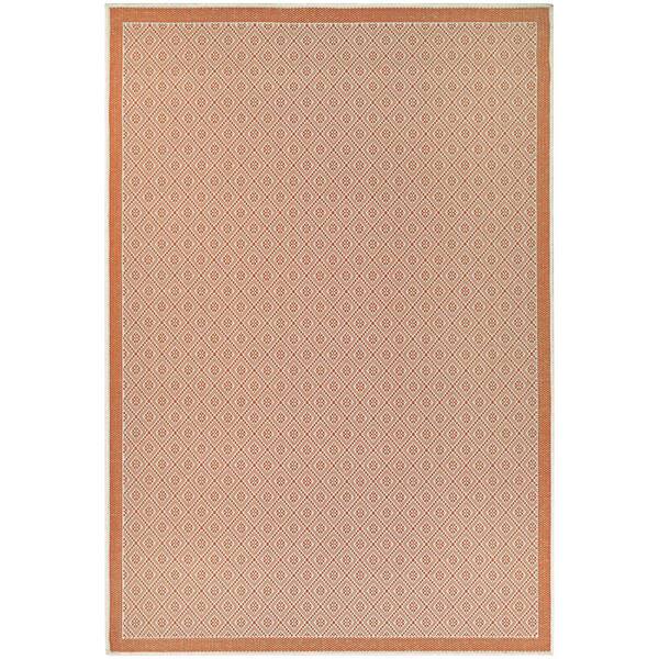 Couristan Monaco Sea Pier Sand-Salmon 6 ft. x 9 ft. Indoor/Outdoor Area Rug