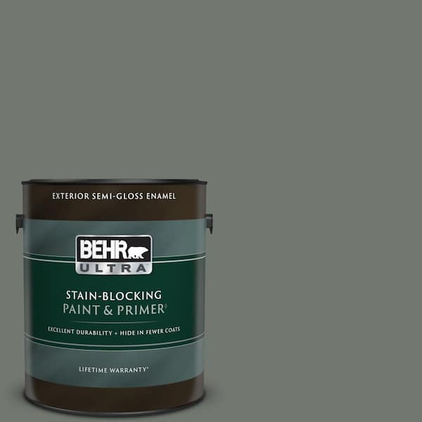BEHR ULTRA 1 gal. #T17-13 In the Woods Semi-Gloss Enamel Exterior Paint & Primer