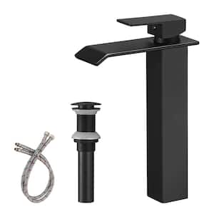 Details about   Bathroom Waterfall Vessel Sink Faucet Countertop Single Handle Hole Mixer Tap 