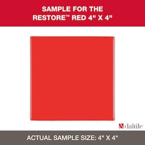 Restore Red 4 in. x 4 in. Glazed Ceramic Sample Tile