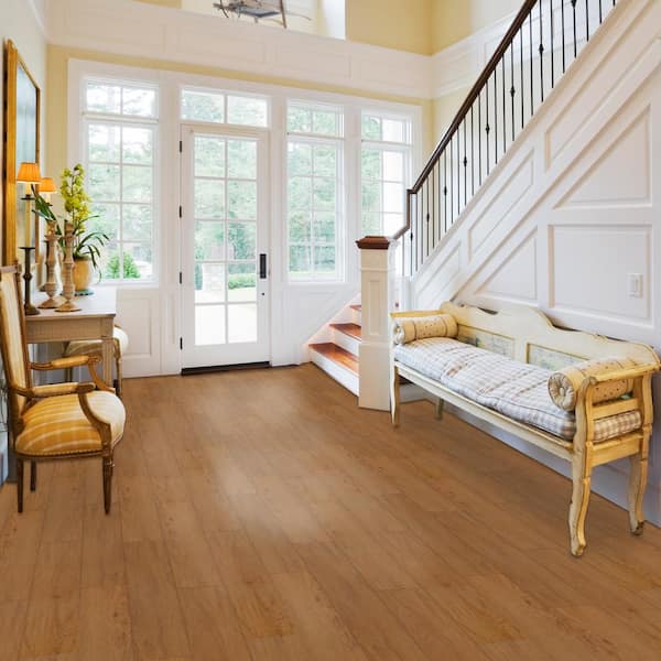 Sterling 2.0 Medium Oak 6 in. x 36 in. Peel and Stick Vinyl Plank Flooring (15 sq. ft. / case)