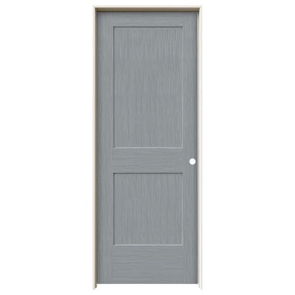 JELD-WEN 32 in. x 80 in. Monroe Stone Stain Left-Hand Solid Core Molded Composite MDF Single Prehung Interior Door