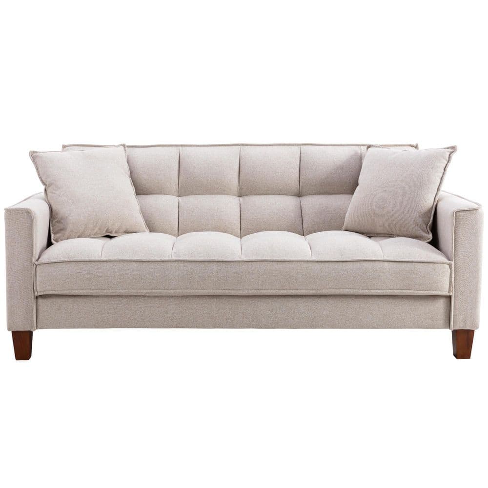 Hand Tufted Back and Arms Upholstered Two Seat Cushion Sofa with Nailh –  The Well Appointed House