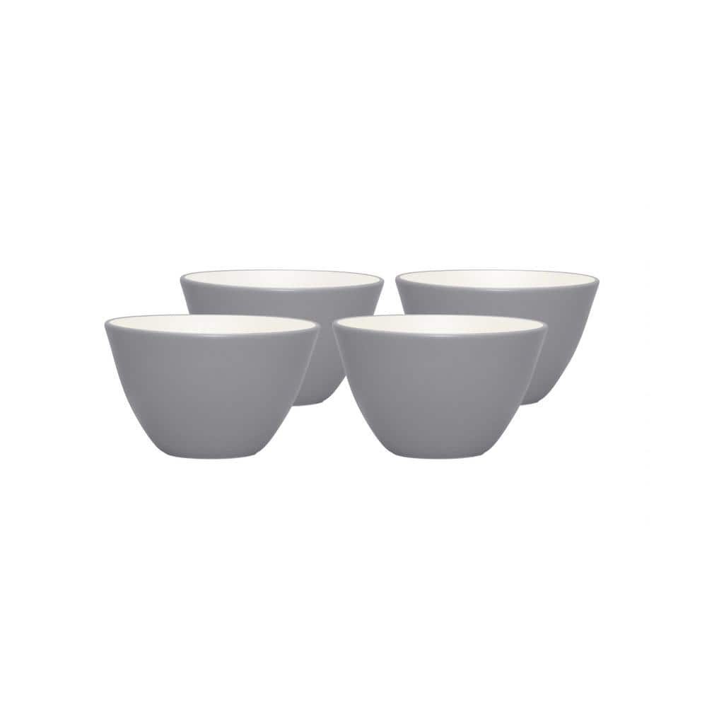 Noritake Colorwave Slate 4 In., 7 Fl. Oz. (Gray) Stoneware Mini Bowls ...