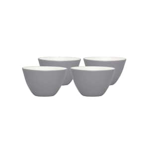 Colorwave Slate 4 in., 7 fl. oz. (Gray) Stoneware Mini Bowls, (Set of 4)