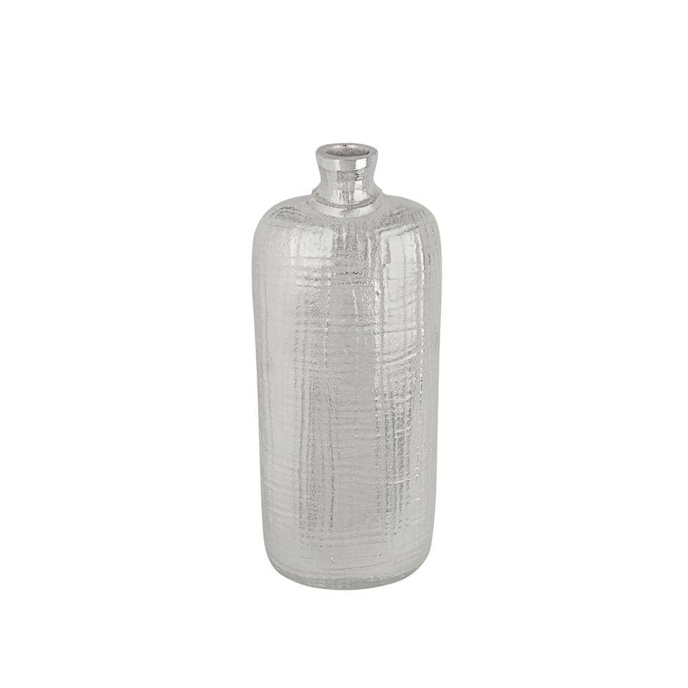 4-4/3 in. L x 3 in. W x 12-1/4 in. H, Nickel Aluminum Solid Vase, Centerpie