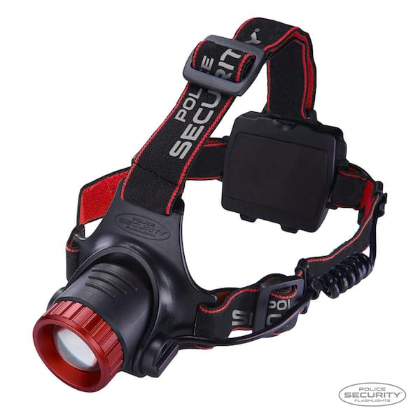 POLICE SECURITY Lookout 1000 Lumens Battery Power Headlamp Focusing Pivoting and 3-Hour Runtime on High