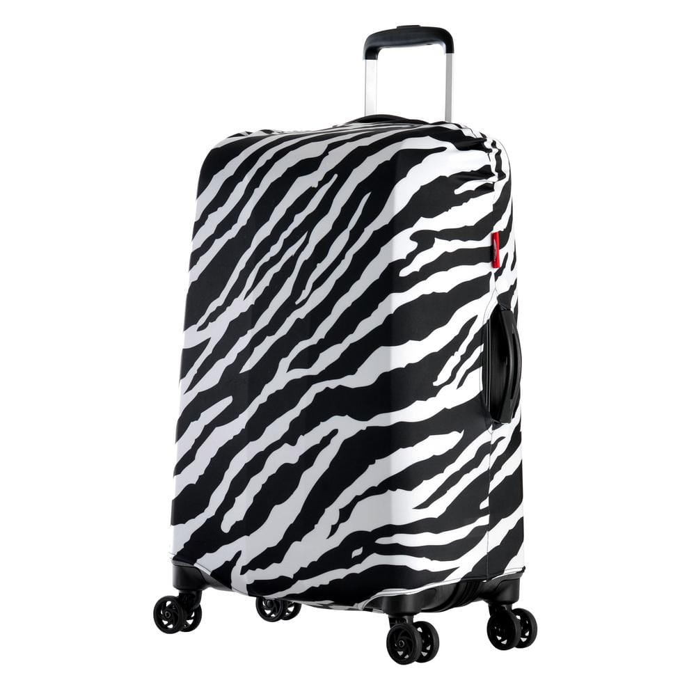 Crazy Faux Boston Terrier 18-21 inch Travel Luggage Cover Spandex Suitcase Protector Washable Baggage Covers 