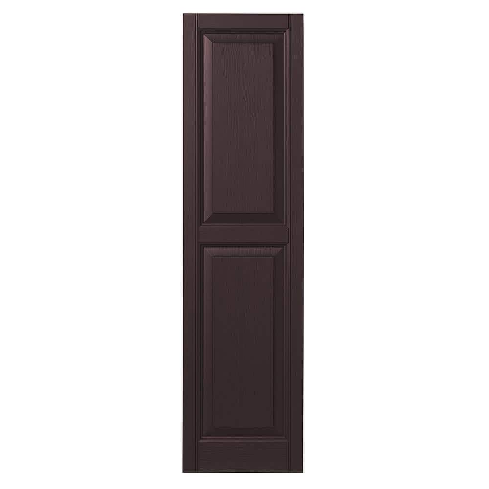 12 in. x 67 in. Raised Panel Polypropylene Shutters Pair in Winestone price history on PriceWatchPro
